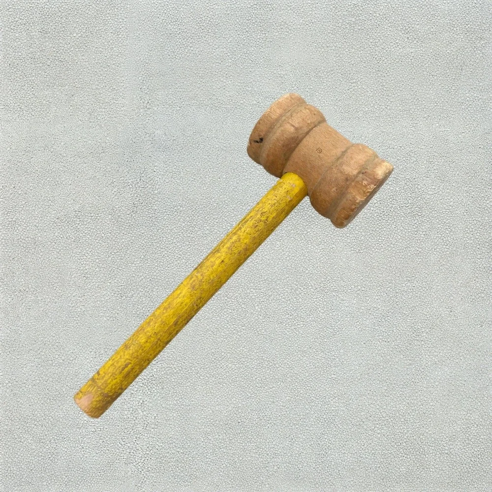 Vintage Holgate Wooden Pounding Bench Toy with Mallet 6 Pegs Kane PA Mid Century